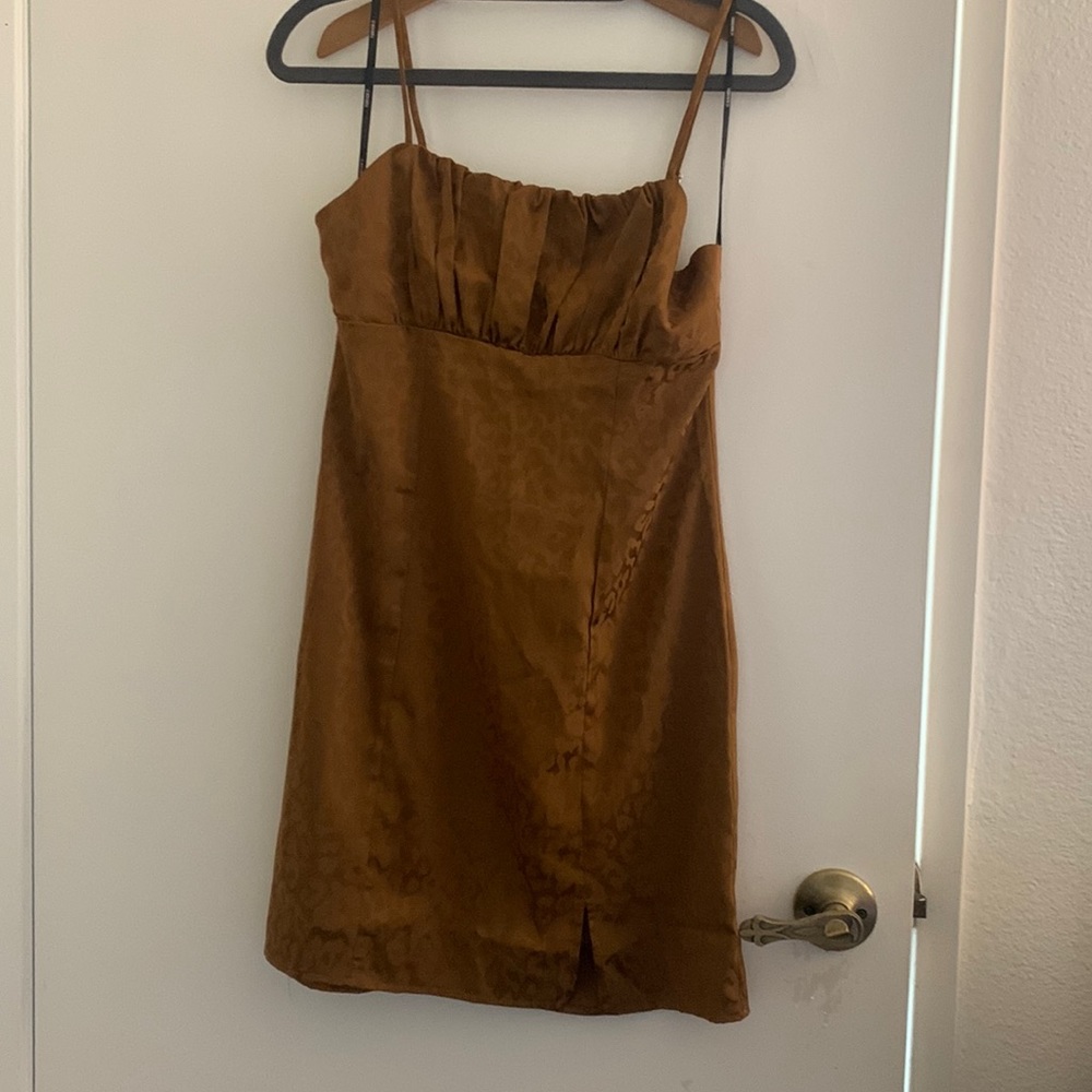 Forever 21 Rust/Bronze colored mini dress.